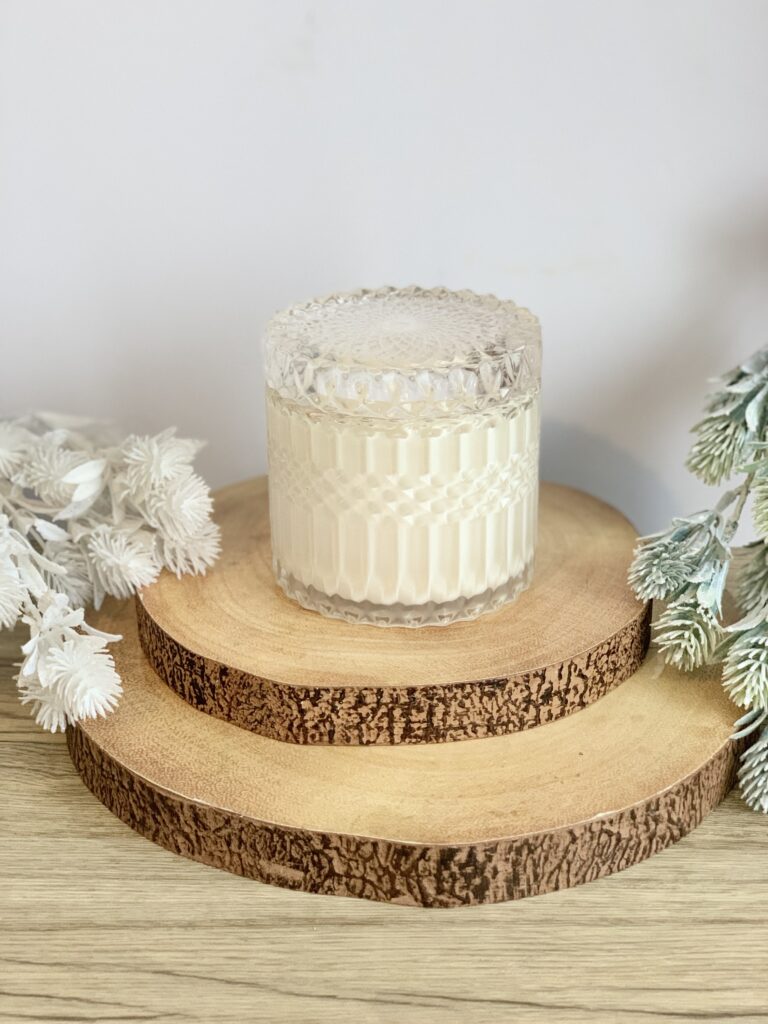 ribbed clear luxury Soy Candle