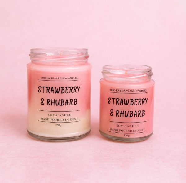 Strawberry and Rhubarb Soy Candle