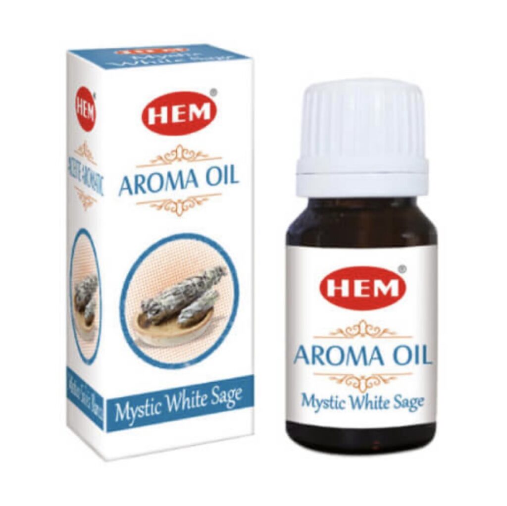hem aroma oil mystic white sage