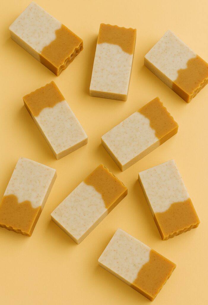 oatmeal and turmeric soap bar