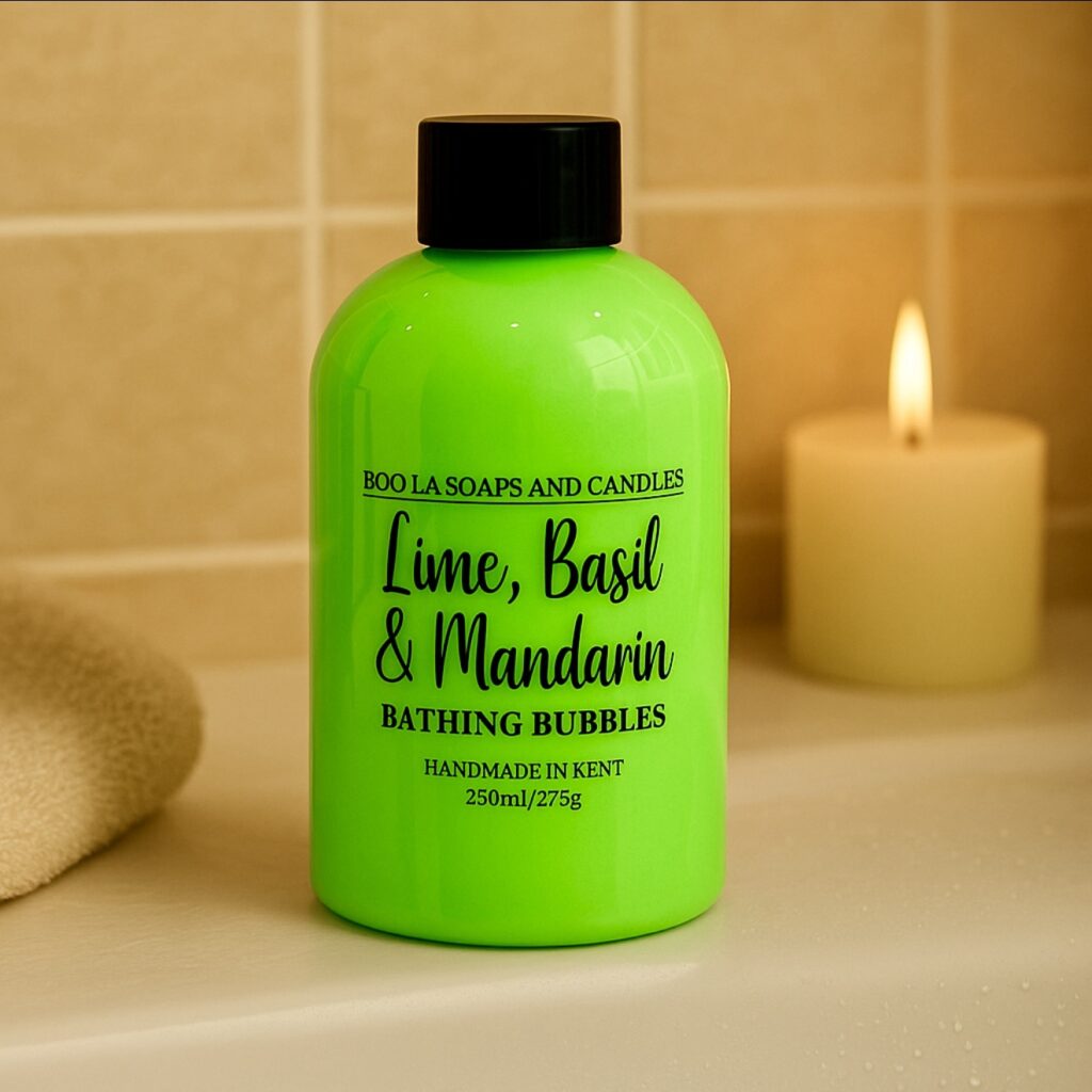lime basil and mandarin bathing bubbles