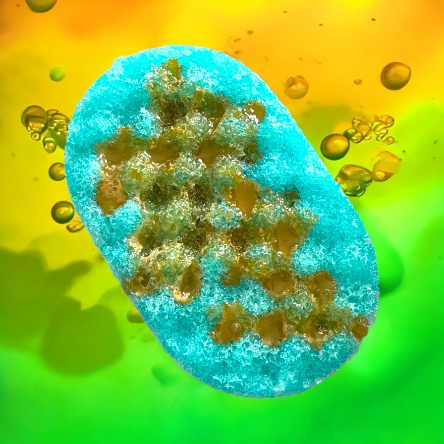 lime basil and mandarin soap sponge