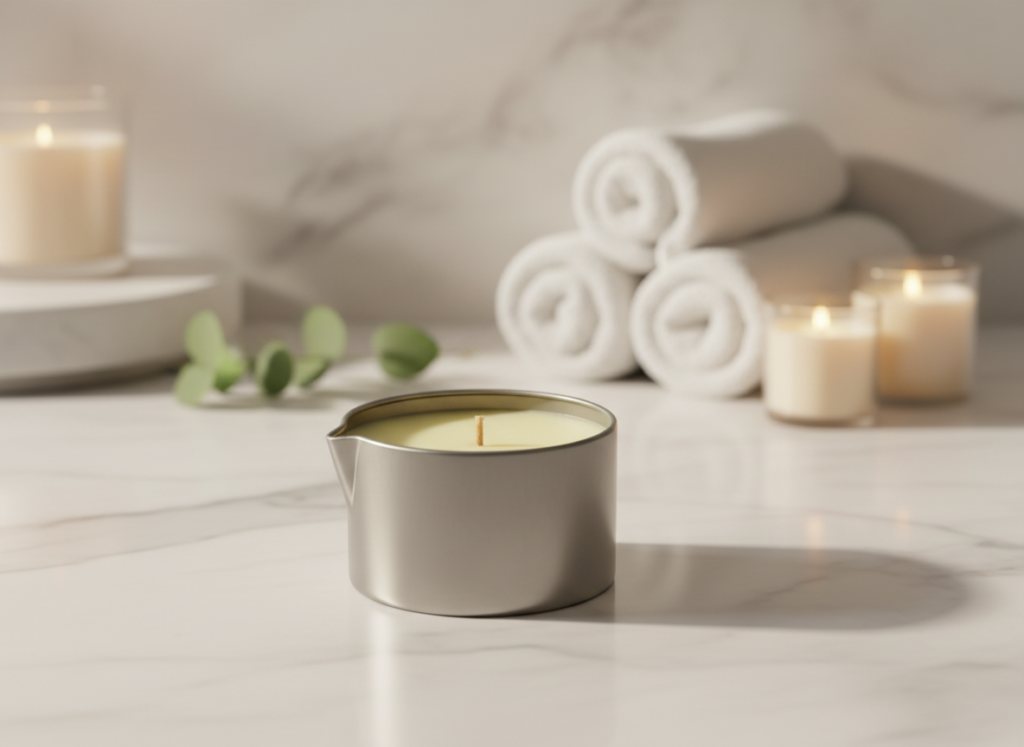 refresh and focus massage candle